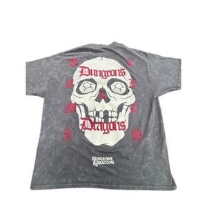 "DUNGEONS & DRAGONS" MAJOR FLAWS!! Acid Wash SZ XL Skull Goth Grunge Skater